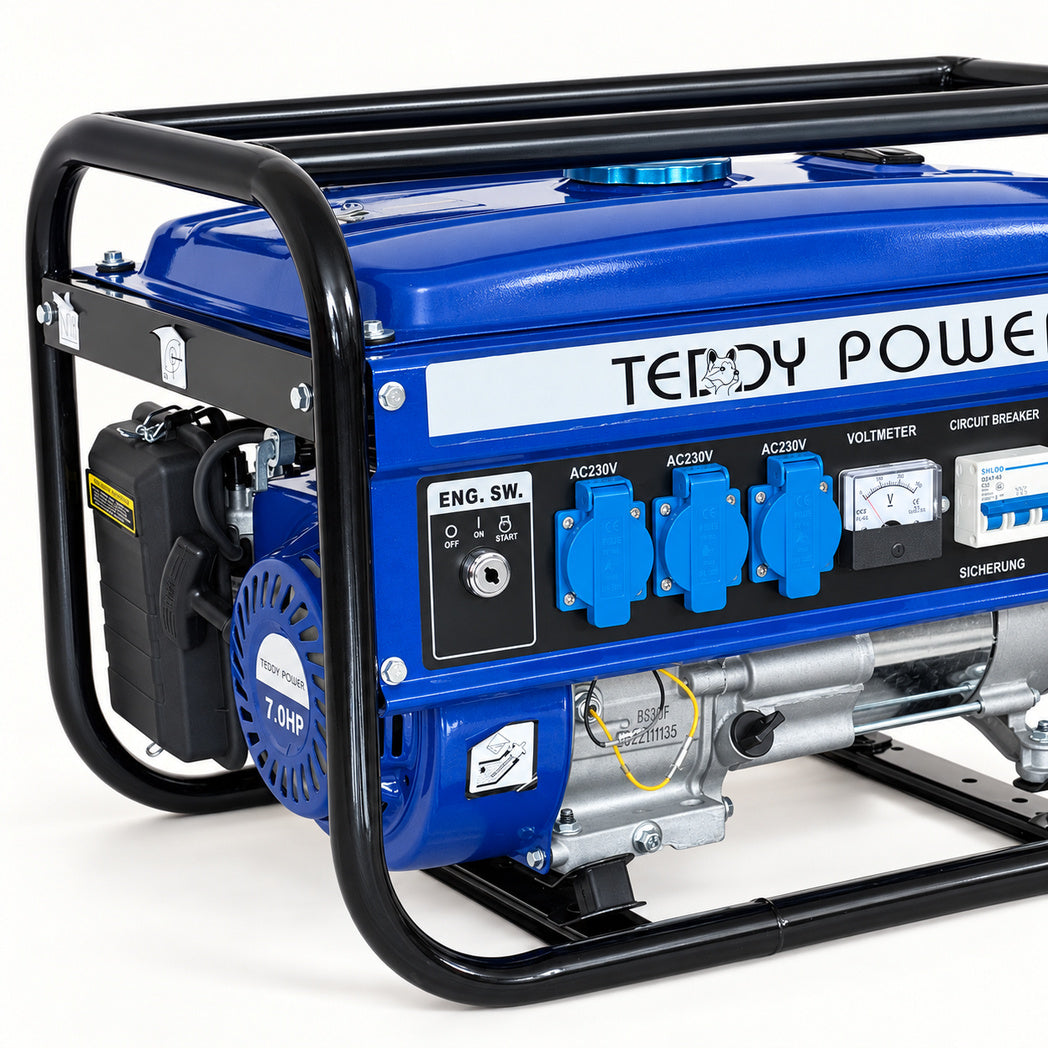 Benzin-Stromerzeuger  Generator „Teddy Power“ 2,3 kW – 3-Phasen (Starkstrom)