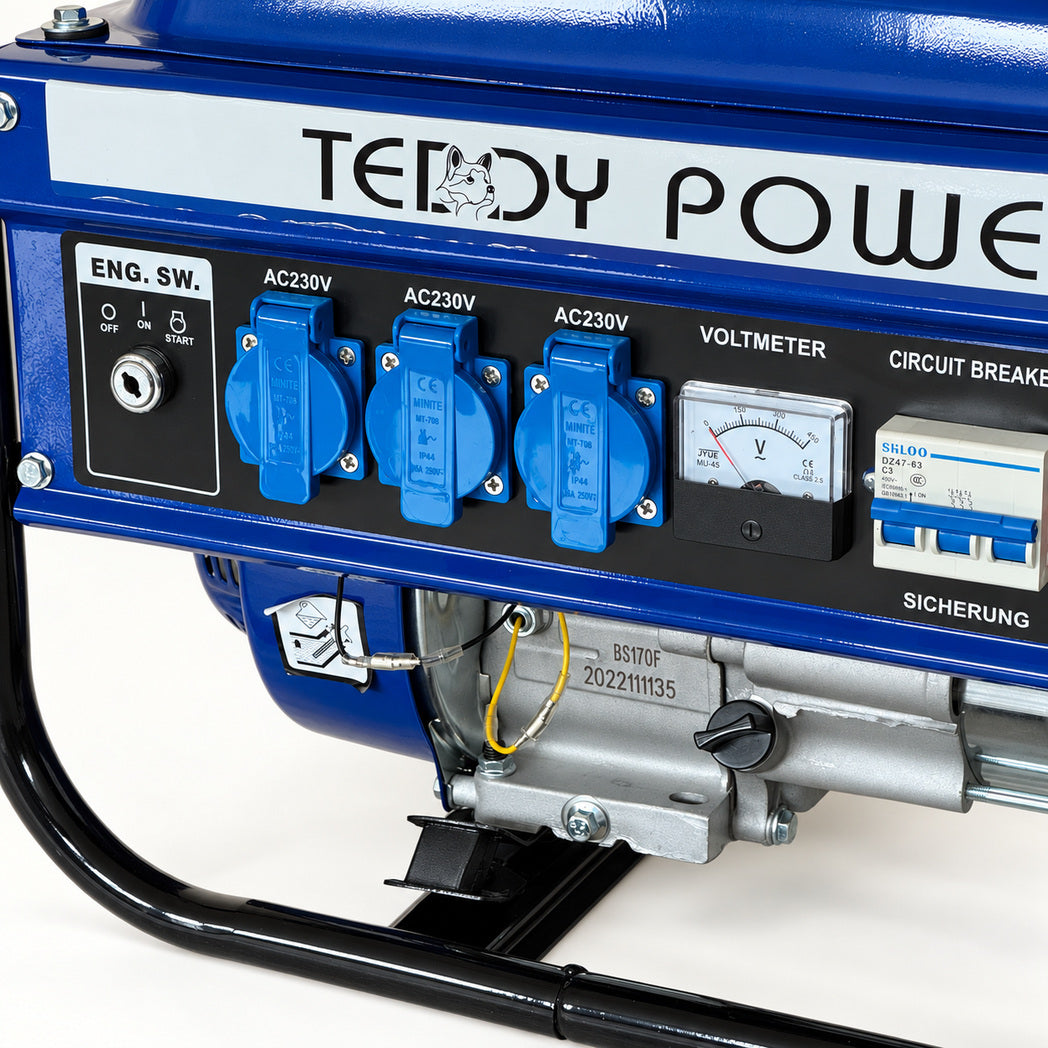 Benzin-Stromerzeuger  Generator „Teddy Power“ 2,3 kW – 3-Phasen (Starkstrom)