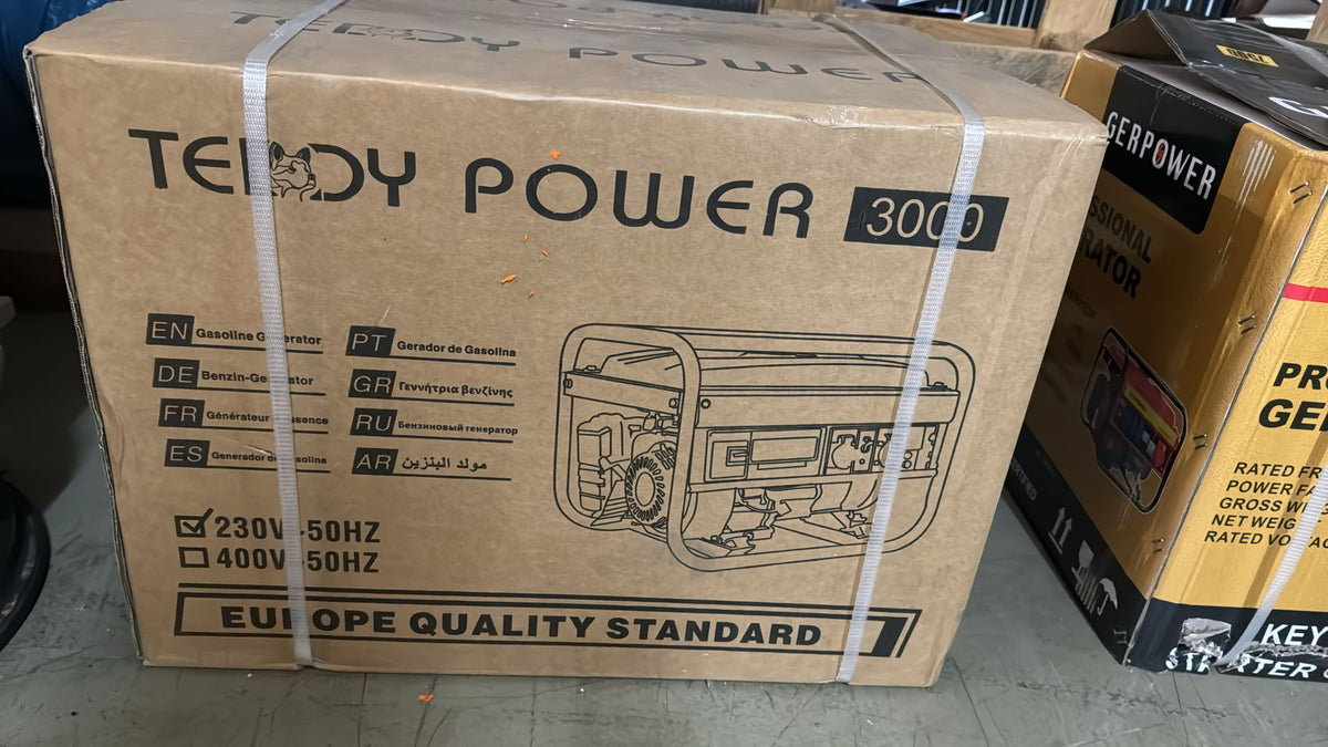 Benzin-Stromerzeuger / Generator  „Teddy Power“ 2,3 kW – 1-Phase (230 V)