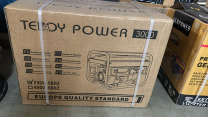 Benzin-Stromerzeuger / Generator  „Teddy Power“ 2,3 kW – 1-Phase (230 V)