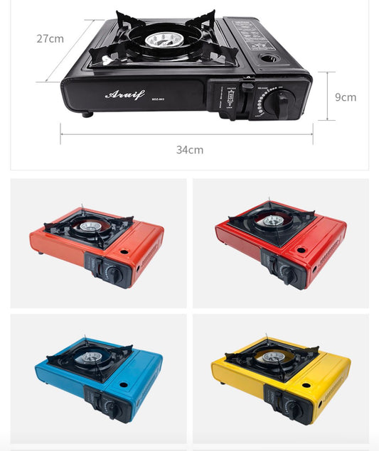 Tragbare Gasheizung 1,3KW Camping Kocher Butan Gas Gaskartusche