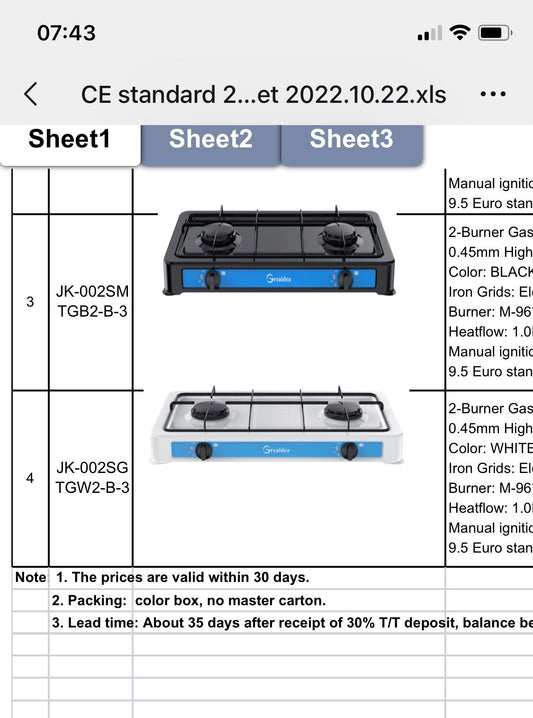 Tragbare Gasheizung 1,3KW Camping Kocher Butan Gas Gaskartusche